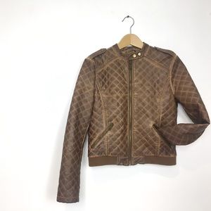 Quilted (P)Leather Moto Jacket